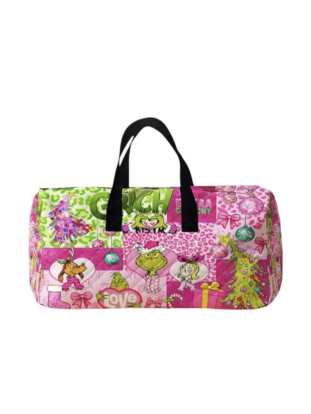 Grinch Pink Duffle Bag